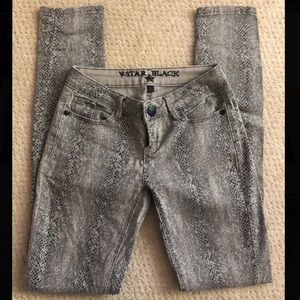 Snake Skin Printed Skinny Jeans